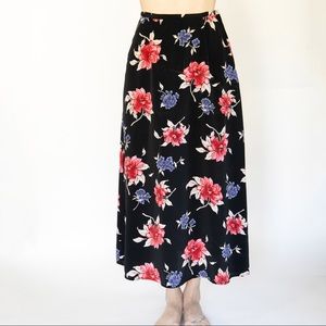 Vintage Long Floral Skirt